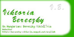 viktoria bereczky business card